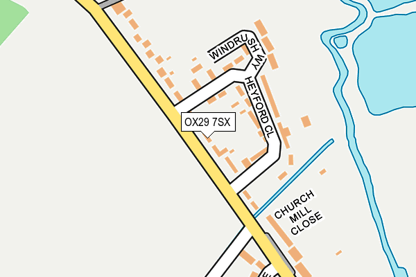 OX29 7SX map - OS OpenMap – Local (Ordnance Survey)