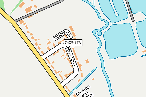 OX29 7TA map - OS OpenMap – Local (Ordnance Survey)