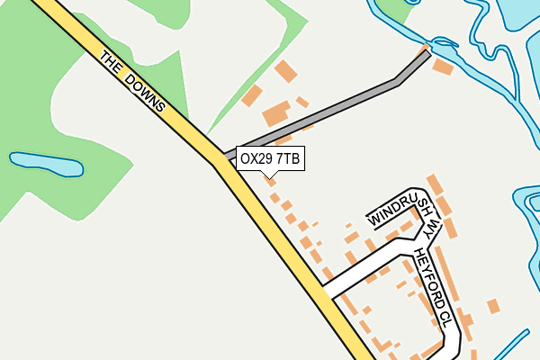 OX29 7TB map - OS OpenMap – Local (Ordnance Survey)