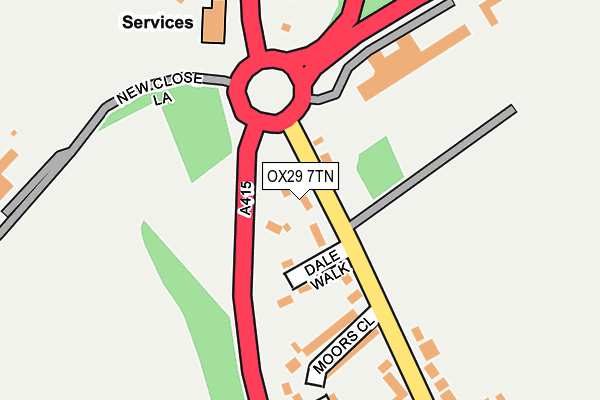 OX29 7TN map - OS OpenMap – Local (Ordnance Survey)
