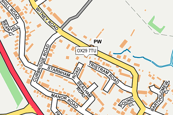 OX29 7TU map - OS OpenMap – Local (Ordnance Survey)