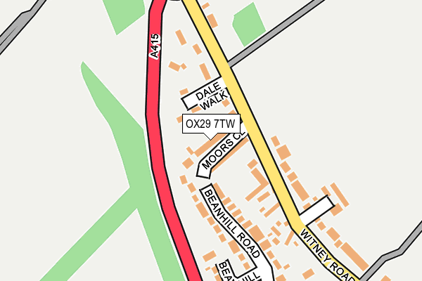 OX29 7TW map - OS OpenMap – Local (Ordnance Survey)