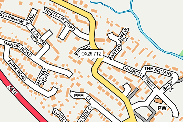 OX29 7TZ map - OS OpenMap – Local (Ordnance Survey)