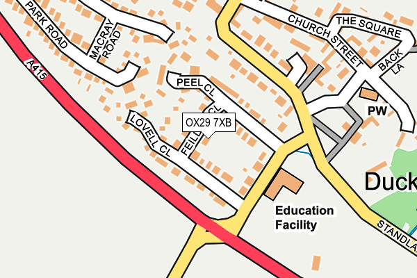 OX29 7XB map - OS OpenMap – Local (Ordnance Survey)