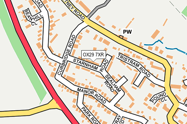 OX29 7XR map - OS OpenMap – Local (Ordnance Survey)