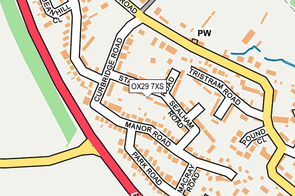 OX29 7XS map - OS OpenMap – Local (Ordnance Survey)