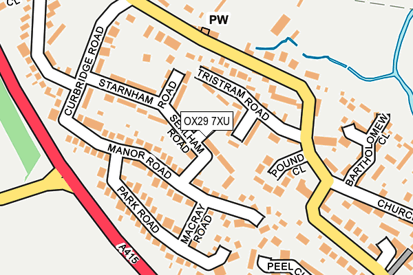 OX29 7XU map - OS OpenMap – Local (Ordnance Survey)