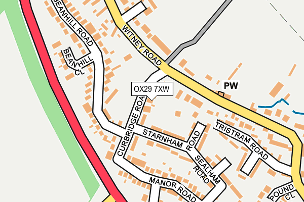 OX29 7XW map - OS OpenMap – Local (Ordnance Survey)