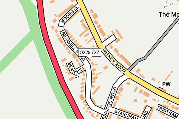 OX29 7XZ map - OS OpenMap – Local (Ordnance Survey)