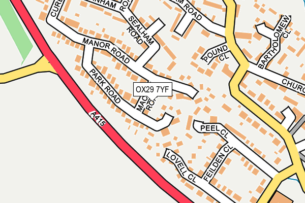 OX29 7YF map - OS OpenMap – Local (Ordnance Survey)