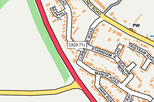 OX29 7YJ map - OS OpenMap – Local (Ordnance Survey)