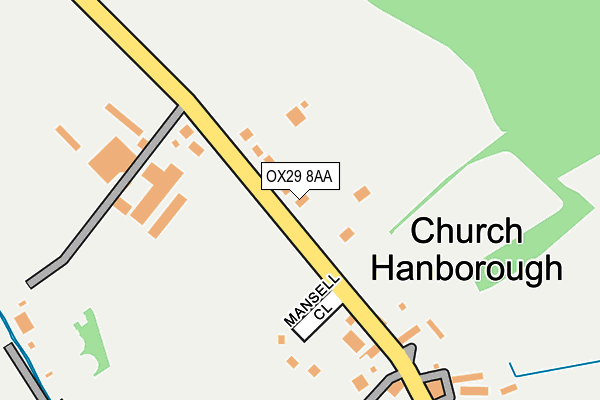 OX29 8AA map - OS OpenMap – Local (Ordnance Survey)