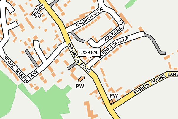 OX29 8AL map - OS OpenMap – Local (Ordnance Survey)