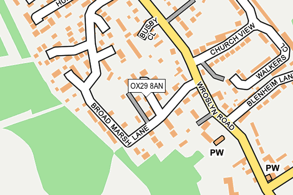 OX29 8AN map - OS OpenMap – Local (Ordnance Survey)
