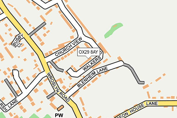 OX29 8AY map - OS OpenMap – Local (Ordnance Survey)