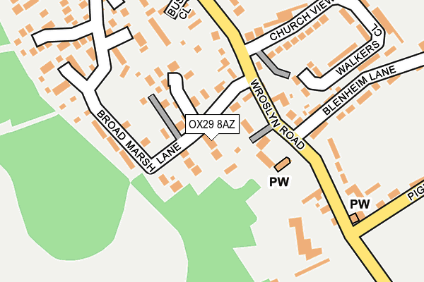 OX29 8AZ map - OS OpenMap – Local (Ordnance Survey)