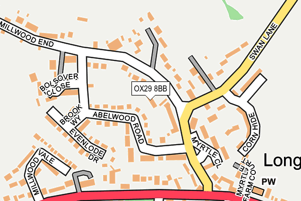 OX29 8BB map - OS OpenMap – Local (Ordnance Survey)