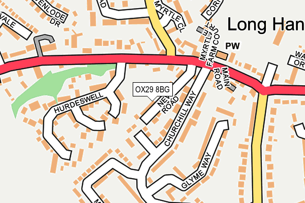 OX29 8BG map - OS OpenMap – Local (Ordnance Survey)