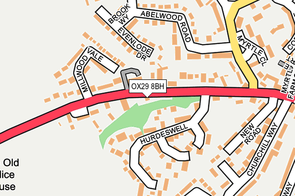 OX29 8BH map - OS OpenMap – Local (Ordnance Survey)