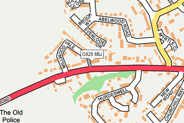 OX29 8BJ map - OS OpenMap – Local (Ordnance Survey)