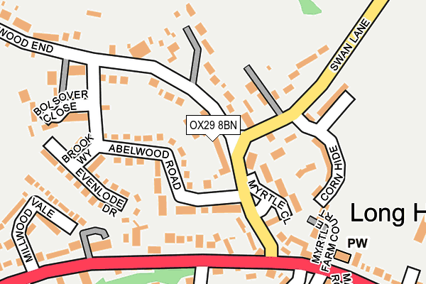 OX29 8BN map - OS OpenMap – Local (Ordnance Survey)