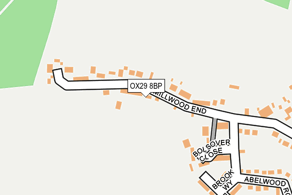 OX29 8BP map - OS OpenMap – Local (Ordnance Survey)