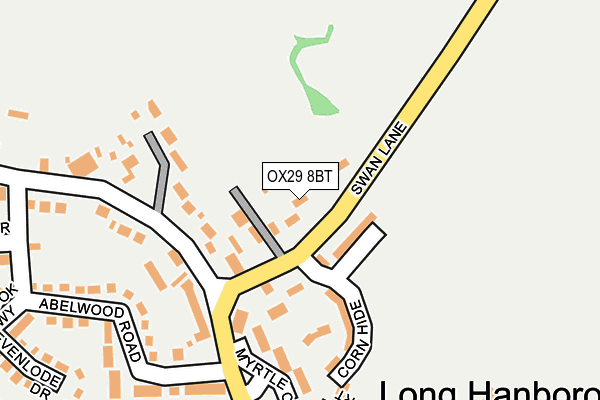 OX29 8BT map - OS OpenMap – Local (Ordnance Survey)