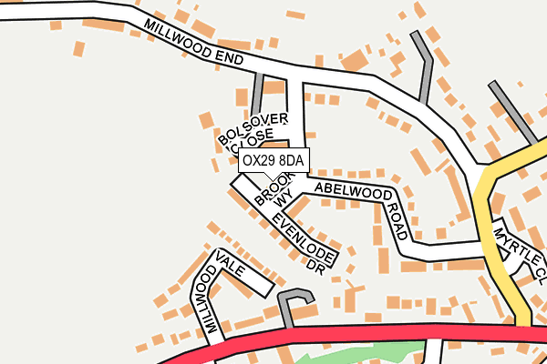 OX29 8DA map - OS OpenMap – Local (Ordnance Survey)