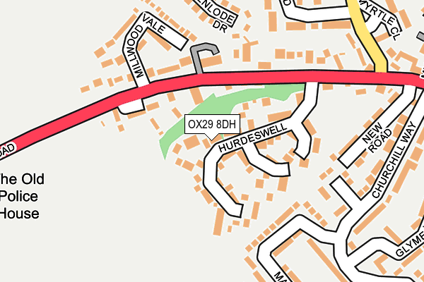 OX29 8DH map - OS OpenMap – Local (Ordnance Survey)