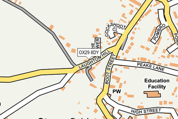 OX29 8DY map - OS OpenMap – Local (Ordnance Survey)