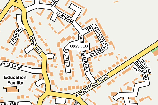 OX29 8EQ map - OS OpenMap – Local (Ordnance Survey)