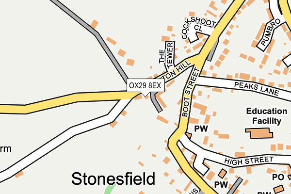 OX29 8EX map - OS OpenMap – Local (Ordnance Survey)