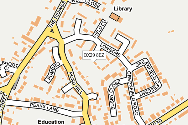OX29 8EZ map - OS OpenMap – Local (Ordnance Survey)