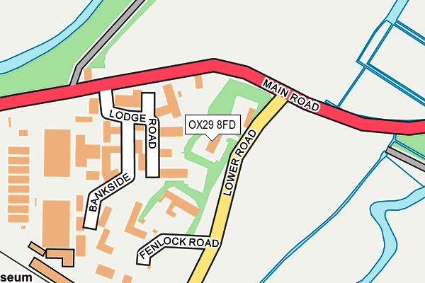 OX29 8FD map - OS OpenMap – Local (Ordnance Survey)