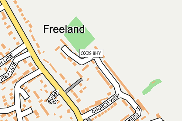 OX29 8HY map - OS OpenMap – Local (Ordnance Survey)