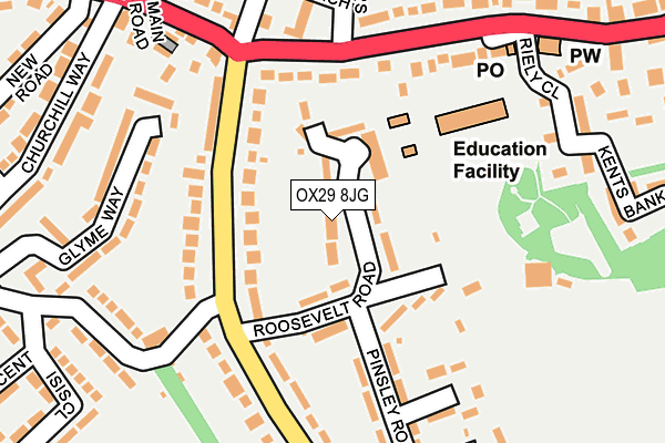 OX29 8JG map - OS OpenMap – Local (Ordnance Survey)