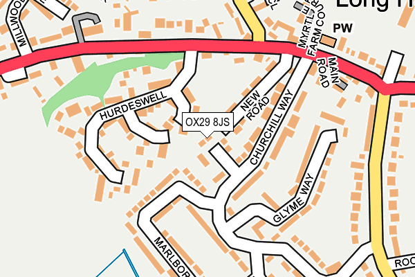 OX29 8JS map - OS OpenMap – Local (Ordnance Survey)