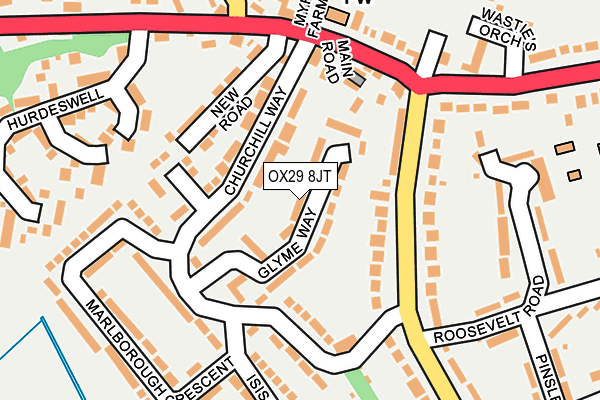 OX29 8JT map - OS OpenMap – Local (Ordnance Survey)