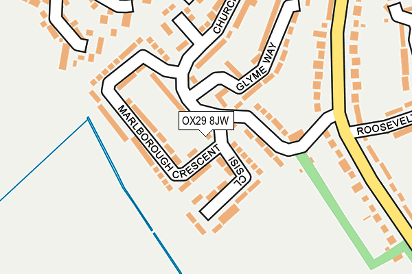 OX29 8JW map - OS OpenMap – Local (Ordnance Survey)