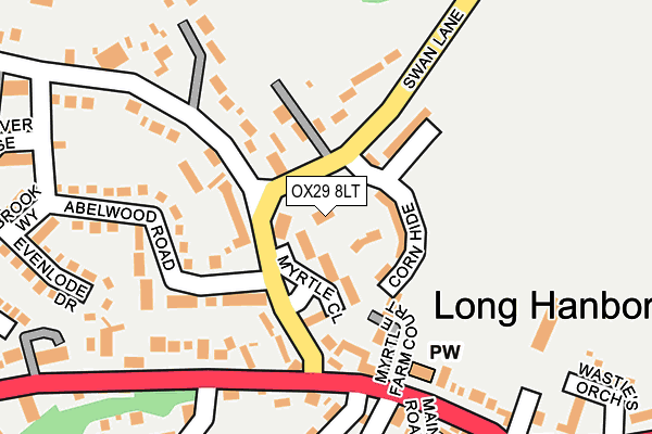 OX29 8LT map - OS OpenMap – Local (Ordnance Survey)