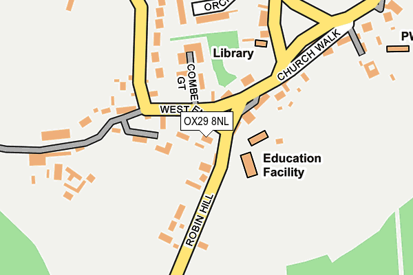 OX29 8NL map - OS OpenMap – Local (Ordnance Survey)