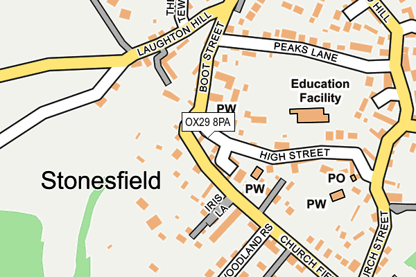 OX29 8PA map - OS OpenMap – Local (Ordnance Survey)