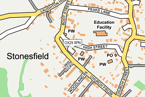 OX29 8PN map - OS OpenMap – Local (Ordnance Survey)