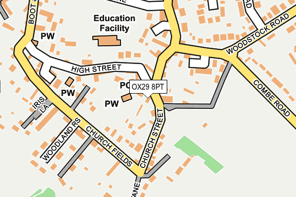 OX29 8PT map - OS OpenMap – Local (Ordnance Survey)