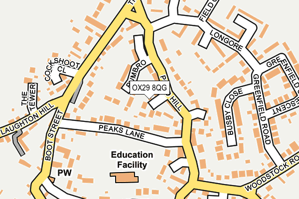 OX29 8QG map - OS OpenMap – Local (Ordnance Survey)