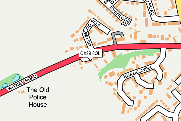 OX29 8QL map - OS OpenMap – Local (Ordnance Survey)