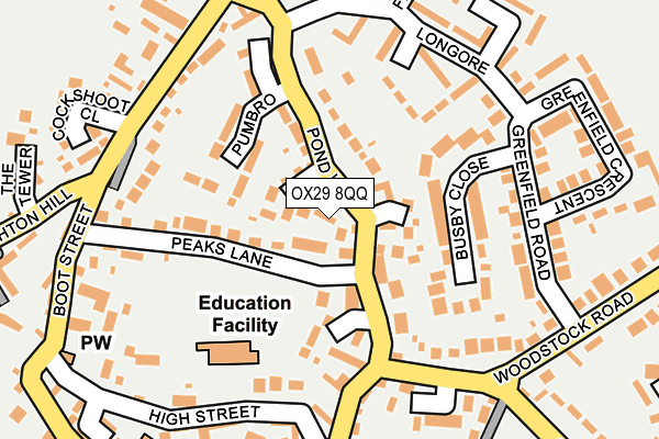 OX29 8QQ map - OS OpenMap – Local (Ordnance Survey)