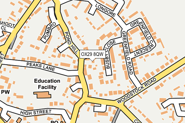 OX29 8QW map - OS OpenMap – Local (Ordnance Survey)