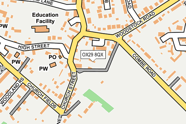 OX29 8QX map - OS OpenMap – Local (Ordnance Survey)
