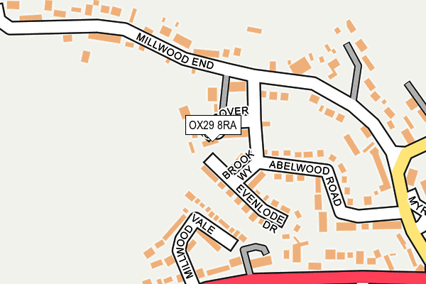 OX29 8RA map - OS OpenMap – Local (Ordnance Survey)